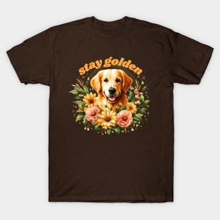 Stay Golden Baby Golden Retriever T-Shirt